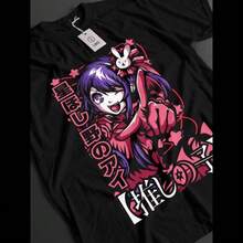 Oshi No Ko Shirt Ai Hoshino Tshirt Aqua T-Shirt Kana Arima Top Ruby Anime Tee - 黑色 - 查看 8