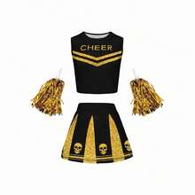Strój do występów na scenie w zawodach cheerleaderek COS, kostium do odgrywania ról, strój do występów na scenie - Czerwony - Zobacz 2