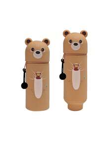 1个硅胶蜜蜂图案二合一铅笔盒，动物造型铅笔盒，采用柔软硅胶材质，可用于收纳学习用品、钢笔、尺子等，是返校季、假期、学习用品和日常用品的理想之选。 - 均碼 - 查看 20