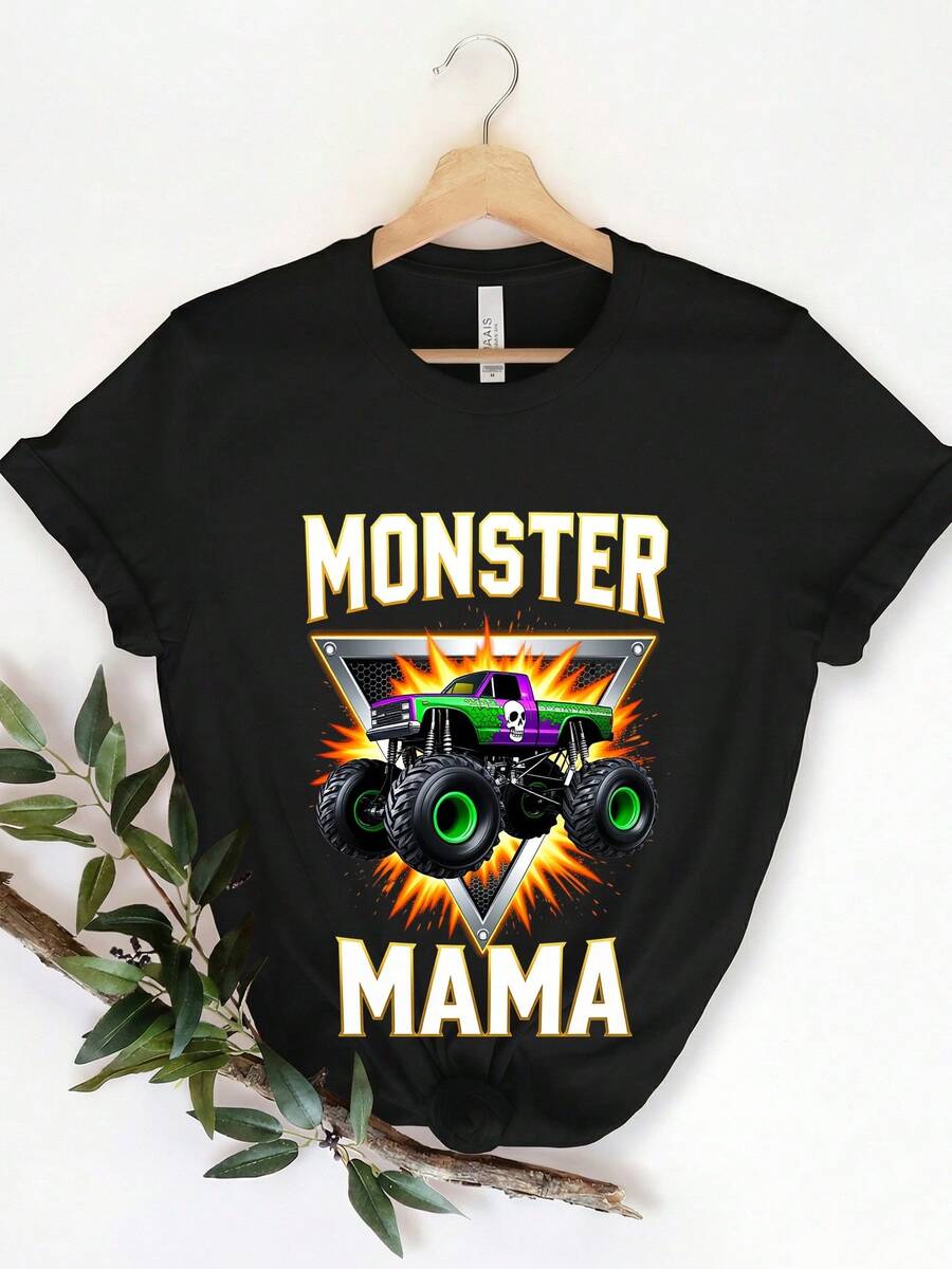 Monster Truck Mama Monster Truck Are My Jam Truck Lovers Women Sweatshirt-4 - Đen 5 - Xem 1