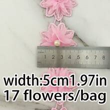 (17 chiếc/cuộn) Phụ kiện cài tóc hình hoa ngọc trai, rộng 5cm, dành cho bé gái, dùng để trang trí nhà cửa, làm thủ công DIY. - Màu sắc hỗn hợp - Xem 6
