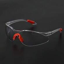 PC Anti-Impact Safety Goggles, Wind & Dust Proof Clear Eye Protection Glasses For Lab, Work & Riding - A - View 3
