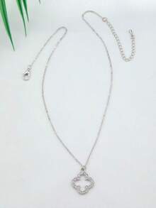 1pc Fashionable, Elegant, Minimalist, Exquisite, Luxury Four-Leaf Clover Necklace, Unique Personalized For Daily Wear For Kids - one-size - View 5
