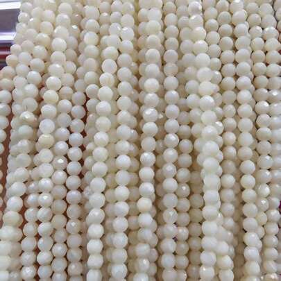 4mm Cuentas redondas de nácar para hacer pulseras y collares, suministros para manualidades de joyería