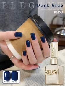 XEIJAYI 1 Bottle 15ml Navy Blue UV LED Nail Polish, Holiday DIY Manicure Design - Navy Blue - View 4