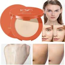 Polvo compacto translúcido - Polvo suelto - Polvo fijador mate - Polvo fijador resistente al agua de larga duración - Polvo controlador de grasa con borla de cobertura total - Multicolor - Ver 2