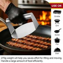 不锈钢肉类压模器，汉堡肉饼制作器，牛排汉堡压模工具 - 彩色 - 查看 9