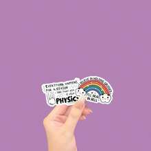 Everything Is Due To Physics Blk Car Stickers,I Believe In Holding Grudges, Sarcastic Mental Health Humor, Funny Rainbow Sticker, Funny Anxiety Sticker, Sassy And Snarky, Girly Sticker - Light Film - View 11