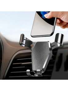 Black Car Air Vent Phone Holder, Multifunctional Car Navigation Bracket, Car Phone Mount Gravity Car Holder - Multicolor - View 2