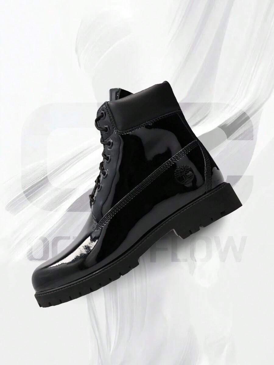 Timberland 6" Premium Waterproof Boot Wheat Debossed Print– Men's Lifestyle Sneakers – Shoes For Man -Vintage-Spring & Summer-Inspired Running Shoes, Shock-Absorbing Comfort, Gym To Streetwear Casual Wear-Easter Gift–TB0A2P6WA5J - Black/Black - 查看 1