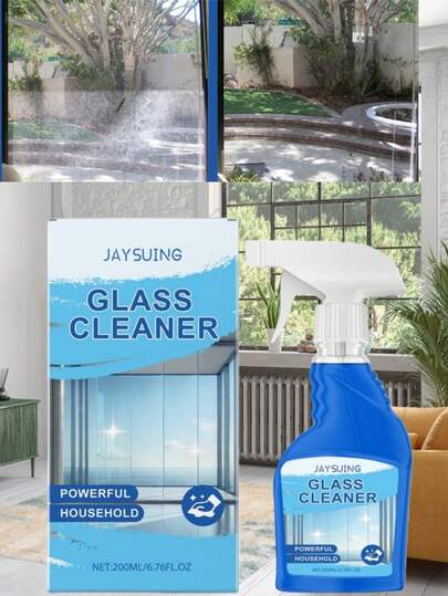 JAYSUING Limpiador de vidrio para uso doméstico, eliminación suave de manchas sin dejar marcas de agua, fácil de limpiar para un vidrio brillante y limpio