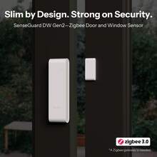 SONOFF SNZB-04PR2 SenseGuard DW Gen2 Zigbee Door/Window Sensor Tamper Alerts Smart Zigbee3.0 Sensor Versatile Installation AAA Battery Power Local Scene Intelligent Linkage, Zigbee Hub Needed - Blanco - Ver 2