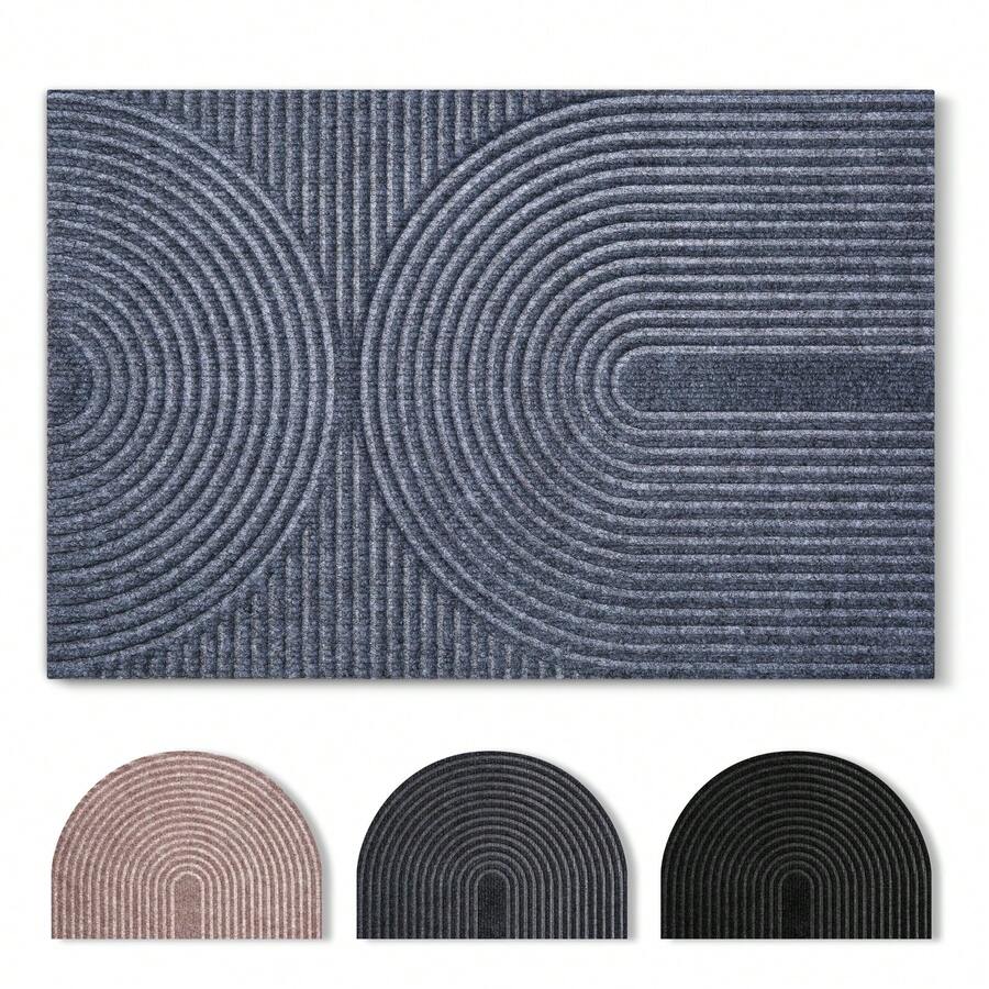 EDIMENS Premium Doormat 40x60 & 60x90 Cm | Machine Washable, Absorbent & Non-Slip | Indoor/Outdoor Use For Entrance, Kitchen, Patio | Dirt Trapping Mat - Xám nhạt - Xem 1