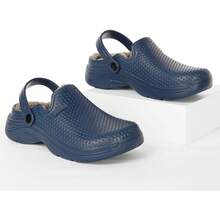 ¡RecomendadoZuecos forrados para hombre y mujer, impermeables para invierno, zapatos de jardín, antideslizantes, para casa o casa, para interiores y exteriores, con forro polar suave¡Top de Temporada - Rojo - Ver 6