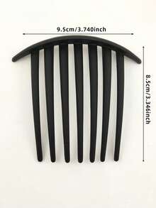 1 Bag 9.5cm Leopard Print Elegant Polystyrene (PS) Side Comb, Suitable For Everyday Wear - Multicolor - View 6