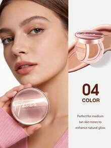 HEXZE 15克遮瑕气垫粉底 + 15克免费替换装 | 防水持久妆效，抗氧化，轻盈不卡粉，滋养日常配方，04杏仁色 - 04 杏仁 - 查看 3