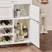 SoBuy FKW45-HG, Kitchen Storage Trolley Serving Trolley Kitchen Storage Cabinet With Stainless Steel Worktop - White - View 10