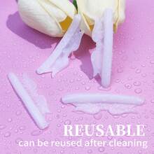 Libeauty 4 Pairs Lash Lift Pads Reusable, Super Adhesive Lash Perm Rods Silicon Pads, Wing Shape Eyelash Lifting Shield, Suitable For DIY Use At Home Or Salon Eyelash Curler Tool - Multicolor - View 9