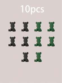 4pcs Happy Bear Plastic Wall Hooks, Cute Design With Practical Storage Function, Strong Load-Bearing And Stable, Easy To Hang Razors, Towels, Toothbrush Cups And Other Small Items. Simple Installation Without Damaging Walls, Suitable For Bathroom, Kitchen, Bedroom And Other Scenarios, Multiple Sizes Available For A Tidy And Adorable Life! - Multicolor - View 45