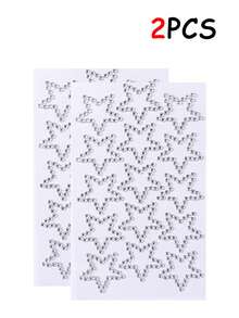 3/2/1pc Sticker Five-Pointed Star Rhinestone Stickers For Stage Makeup, Rhinestone Stickers For Decoration, Diamond Stickers, Support Notebook. - Multicolor - View 8