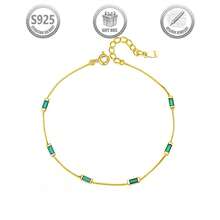 1件优雅奢华925纯银镶嵌合成立方氧化锆女士手链，适合日常、派对、节日、约会、送礼等场合。 - 金色 - 查看 12