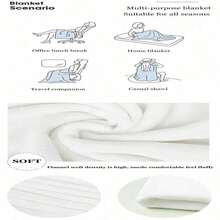 Albedo Overlord Blanket Cute Anime Sey  Blanket Plain Blanket Aura Bella Fiora Lupusregina Bedspread Sofa Warming Cover - màu đen - Xem 4