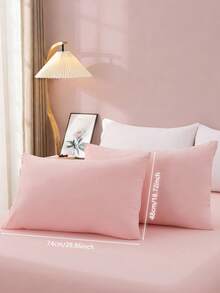 2件套纯色超柔软超细纤维枕套,标准尺寸 - 低过敏性枕套 - 口袋枕芯 - 防皱、防褪色、防污渍,适用于卧室/客厅/宿舍(男生/女生宿舍床上用品) - 淺粉色 - 查看 18