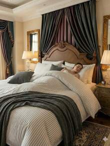 2/3 件套土耳其棉质梭织羽绒被套装 | 羽绒被套和枕套，现代卧室床上用品，135*200 厘米，150*200 厘米，200*200 厘米，200*220 厘米，220*240 厘米 - 白色 - 查看 6