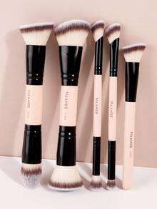 MAANGE 4/5件套专业双头化妆刷套装，高品质合成刷毛，适用于液体、膏状和粉状产品，包含粉底刷、腮红刷、修容刷、眼影刷和遮瑕刷等，可用于晕染、轮廓修饰和面部彩妆，是适合所有肤质的最佳化妆工具，非常适合日常使用和旅行，是送给女性和女孩的理想礼物。 - 彩色 - 查看 14