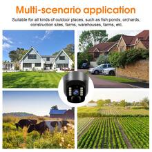 Solar Outdoor Wireless Security Camera, Low-Power WiFi Security Camera, Equipped With Solar Panel, Rechargeable Battery, CCTV 2.4G WiFi, 355° PTZ With AI Motion Detection, Color Night Vision, Two-Way Audio, Cloud Storage, Application Connects Suitable For Home Wireless Security Cameras For Watching The Elderly, Babies, Children, Pets; - Black - View 7