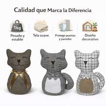 Tope de Puerta Decorativo Multifunción, Sujeta Puertas Antiviento, Diseño Suave, Ideal para Dormitorio, Habitación Oficina - MO-19 - Ver 4