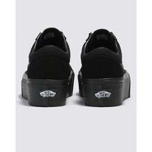 Vans  Women's Old Skool Stackform Shoes - Suede/Canvas Black/Black - View 4