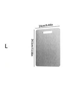 1 pieza Tabla de cortar de acero inoxidable, bloque de cortar plateado para la en la cocina - Plateado - Ver 11