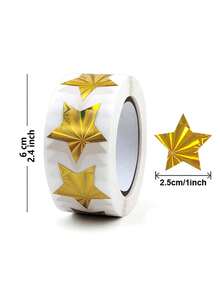 500 piezas de Pegatinas de Estrellas Brillantes - Estrellas autoadhesivas adecuadas para recompensas, manualidades y uso en el aula - Multicolor - Ver 2