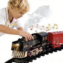 TendenciaTren Eléctrico De Navidad Para Arbol Con Luces Vapor Sonido,Tren Eléctrico Adornos Navideños Con Luces Sonidos ColgableCalidad premium - 1 - Ver 11