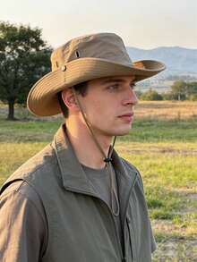 1Pc Fisherman's Hat Women's Outdoor Sun Protection Hat Summer Sun Protection Hat Fashionable Sun Protection Hat Men's Sun Protection Ha - Multicolor - View 4