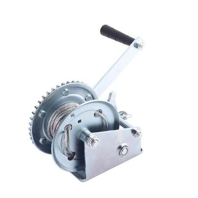 Herramienta de tirado del remolque del barco del coche del cabrestante accionado a mano de 1200Lbs con cable de alambre de 8M