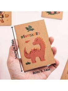 10pcs/30pcs/50pcs Mini Cartoon Notebook, Portable Kraft Paper Diary, Ideal School Reward Gift, Suitable Student Small Prize Notebook, Back To School Supplies, Thanksgiving, Student Stationery, Halloween, Christmas, New Year Gift - Multicolor - View 3