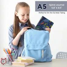 CICPAP Lined Spiral Journal Notebook, A5 College Ruled Notebook For Journaling, Note-Taking, And Daily Planning, Durable Hardcover With An Elegant Design,Midnight - ColorP - 查看 6