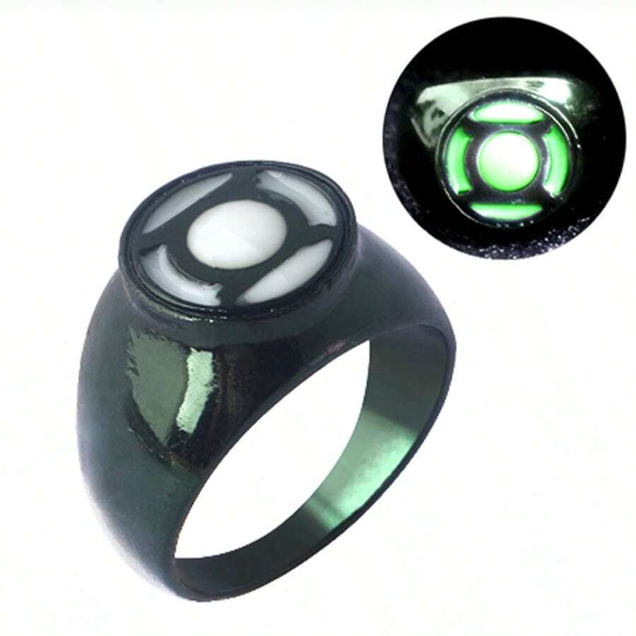 Anillo de Linterna Verde que brilla en la oscuridad, mercancía de la película de superhéroes poderosa, regalo perfecto para cumpleaños, vacaciones, Día de San Valentín, colección, Pascua, actividad manual, recuerdo de fiesta, fiesta infantil, interesante, regalo creativo para adolescentes