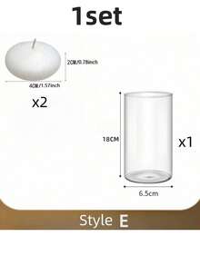 3PCS(1pc Clear Glass Candle Holder + 2pcs Floating Water Candles), Clear Glass Wedding Candle Holder For Heat-Resistant Aromatherapy Cup, Water Plant Cultivation, Candlelit Dinner, Room Ambience, Suitable For Wedding, Family Gathering, Party, Confession, Table Decoration - Transparent - View 16