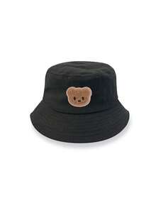 1pc Kids Cute Bear Pattern Breathable Bucket Hat, Adjustable Inner Band, Solid Color Fisherman Hat For Spring/Summer, Suitable For Casual, Outdoor, Travel, All Seasons - 1PC - View 26