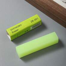 4pcs Soft Durable Flexible Cube Cute Green Pencil Rubber Erasers For School Kids Jelly Pencil Erasers - Multicolor - View 6