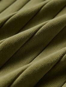 GRDR Men's Summer Ribbed Crew Neck Lightweight Knit Short Sleeve Sweater - Army Green - View 5