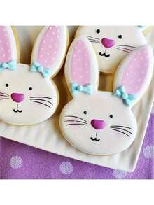 5pcs Large Stainless Steel Easter Bunny Series Cookie Cutters, Including Rabbit, Carrot, Egg, Chick, 5pcs Baking Molds, Cookie Cutters, Ideal For Bread, Cake, Fondant Making, Reusable - Silver - View 7