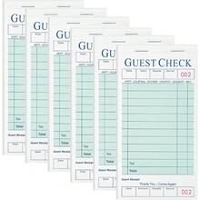 Server Notebooks 6 Pack, Waitress Notepad Pads For Restaurant Orders, Guest Check Book For Servers, 300 Sheets Total - 1 - View 2