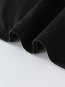 Áo thun nữ cỡ lớn in số cổ tròn, thích hợp cho kỳ nghỉ hè, đi biển, lễ hội, mùa xuân, lễ Phục sinh, ngày Valentine, lễ hội hóa trang. - màu đen - Xem 4