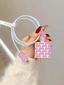 Minimalist Apple Charger Butterfly Protective Case Suitable For 20W 15 Charger Cable Protector, 16 Pro Max Phone Data Cable Protector, 13/14 Plus Protective Case To Prevent Bending And Chewing - Clear - View 2
