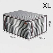 Foldable Thick Cloth Storage Bag, Bedroom/Wardrobe Clothes/Bedding Organizer Bag With Handle - Multicolor - View 9