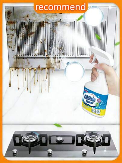 500ml Multi-Purpose Kitchen Cleaner, Suitable For Cleaning Dirty Kitchen, Gas Stove Oil Stains, Wall Oil Stains, Clogged Oil Stains, Dishwasher Oil Stains, Water Stains, Kitchen Tiles, Range Hood, Kitchenware, Grease Stains. Strong Cleaning Power. Can Be Given As A Gift To Family And Friends (Random New Or Old Model Sent)